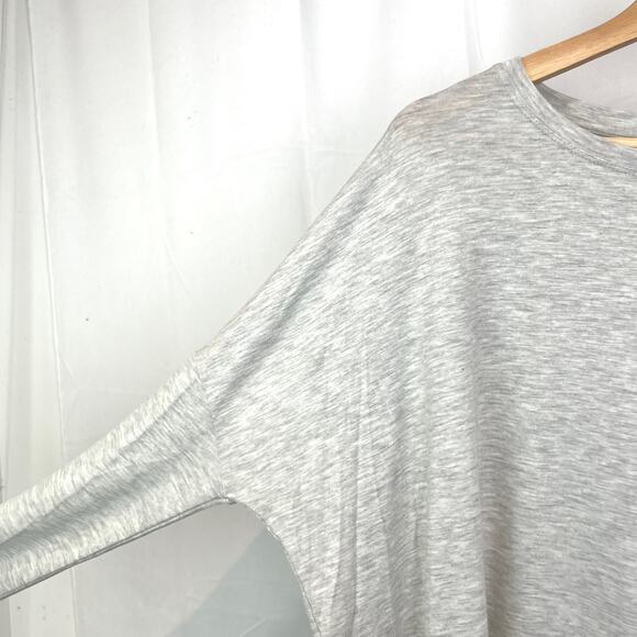 ATHLETA Size S Cloudlight Relaxed Asym Top 353951 Long Sleeve Crew Pullover Gray - Picture 4 of 10